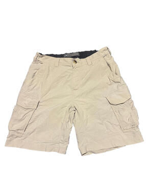 REI Shorts Men Large L Cargo Tan Hiking Outdoor Travel Pockets Brown